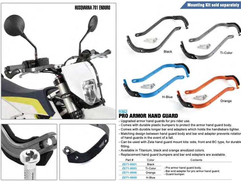 ZETA PRO ARMOR HAND GUARD - zeta-racing.com.ua